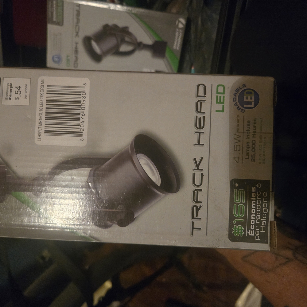 LED Track Head Light - Black